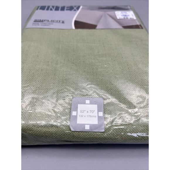 Lintex Tablecloth Simplicity Collection 100% Cotton Green Rectangular 52x70 - Picture 2 of 7